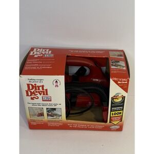 Red Dirt Devil ULTRA Powerful 4 Amp Motor Hand Vacuum Vac W/ Box & Extra Bag